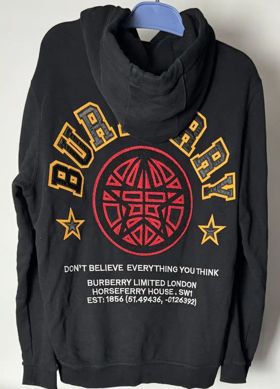 Burberry Burberry Black Men's Hoodie with Star Details Size US L / EU 52-54 / 3 - 1 Thumbnail
