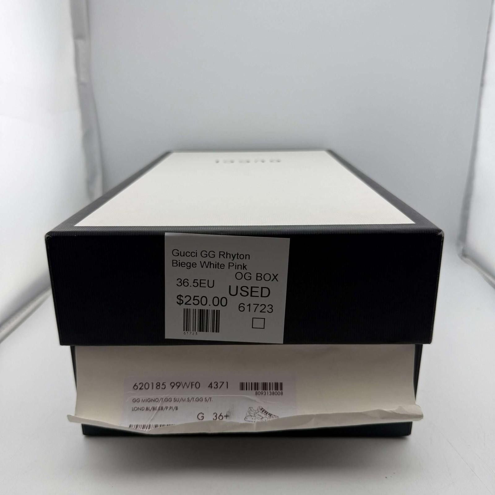 Gucci Gucci GG Rhyton Beige White Pink 36.5EU Used with Box 620185 Size US 6.5 / EU 39-40 - 8 Thumbnail