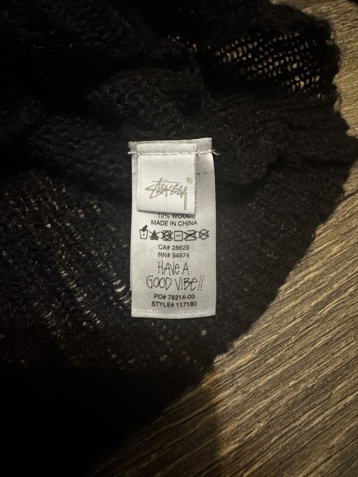 Stussy Stussy Loose Knit Logo Black Size US L / EU 52-54 / 3 - 4 Thumbnail