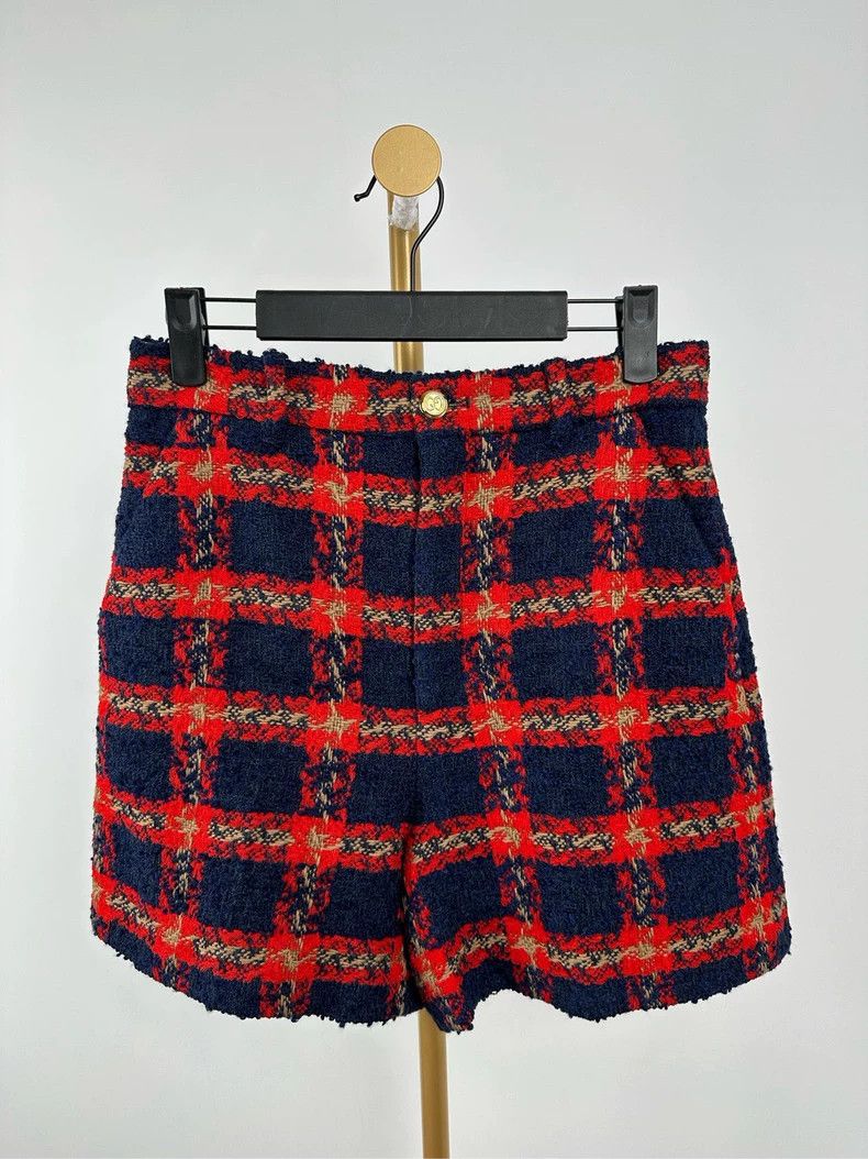 Gucci Gucci Blue and red plaid wool shorts 2504-Nextarrow Size 24" / US 00 / IT 34 - 1 Thumbnail