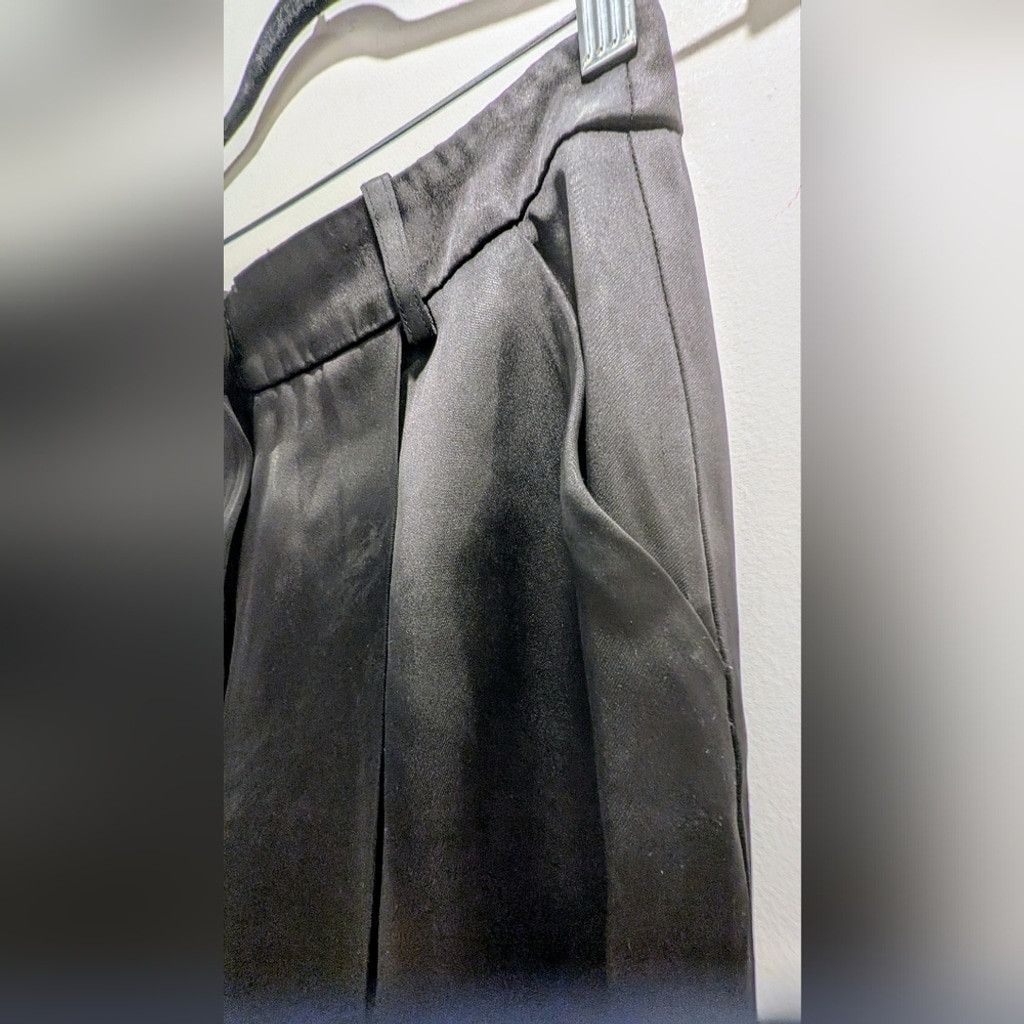 Emporio Armani Emporio Armani Black Satin Pants Size 30" / US 8 / IT 44 - 2 Thumbnail