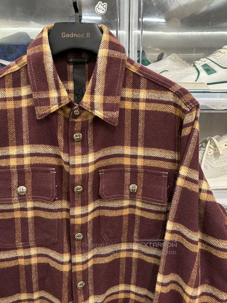 Chrome Hearts CHROME HEARTS Size L Wine red flannel Workdog shirt jacket Size US L / EU 52-54 / 3 - 2 Thumbnail