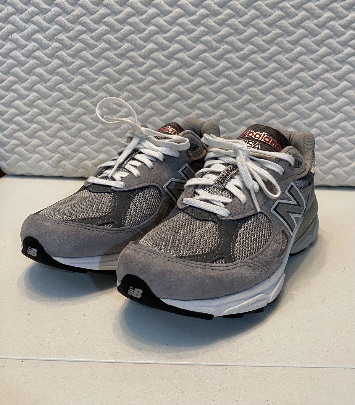 New Balance New Balance 990v3 Made in USA Gray White Suede Heritage 8 LN Size US 8 / EU 41 - 10 Thumbnail