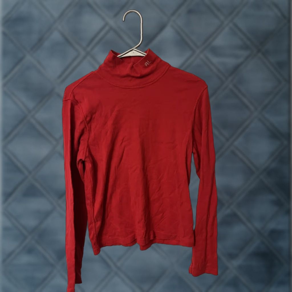 Ralph Lauren Ralph Lauren Shirt Womens Large Red Turtleneck 90s Polo Jeans And Co Vintage Size L / US 10 / IT 46 - 1 Thumbnail