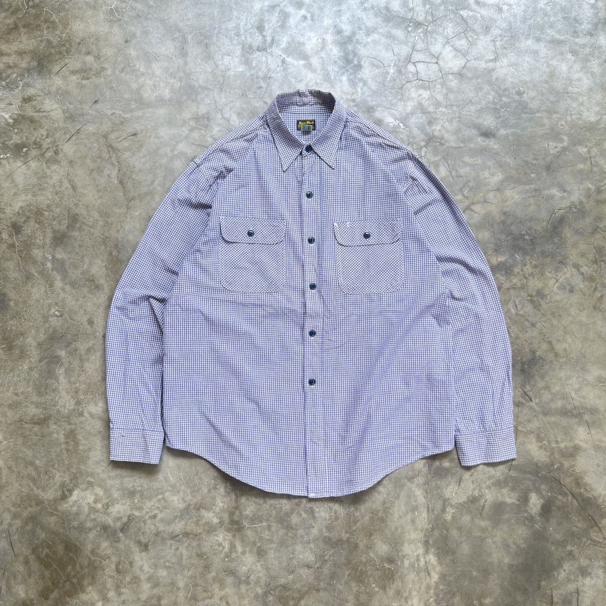 Sugar Cane 2000s Sugar Cane Work Wear Gingham Button Longsleeve Shirt Size US XL / EU 56 / 4 - 1 Thumbnail