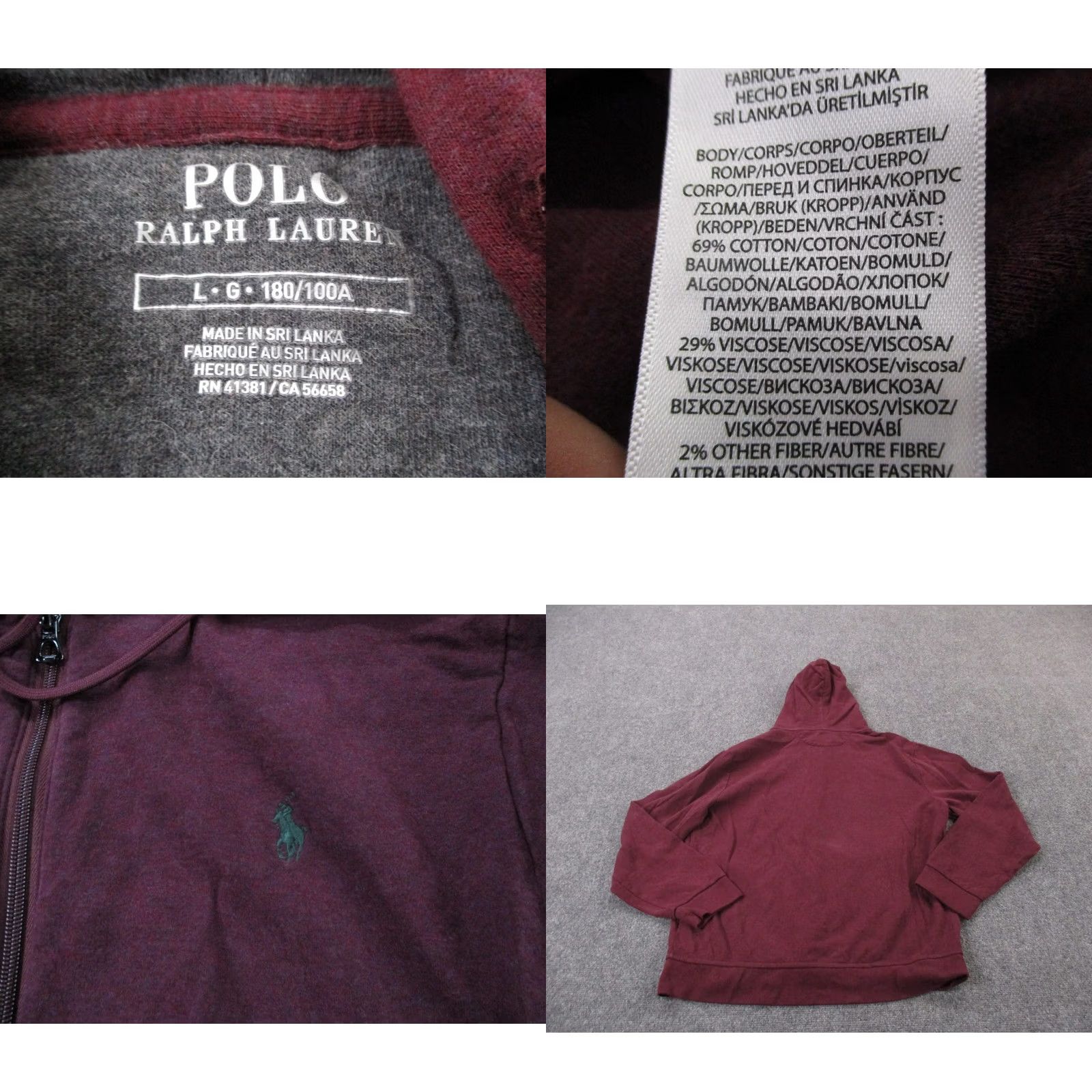 Polo Ralph Lauren Polo Ralph Lauren Hoodie Mens L Red Jacket Sweater Sport Stretch Logo Casual Size US L / EU 52-54 / 3 - 8 Thumbnail