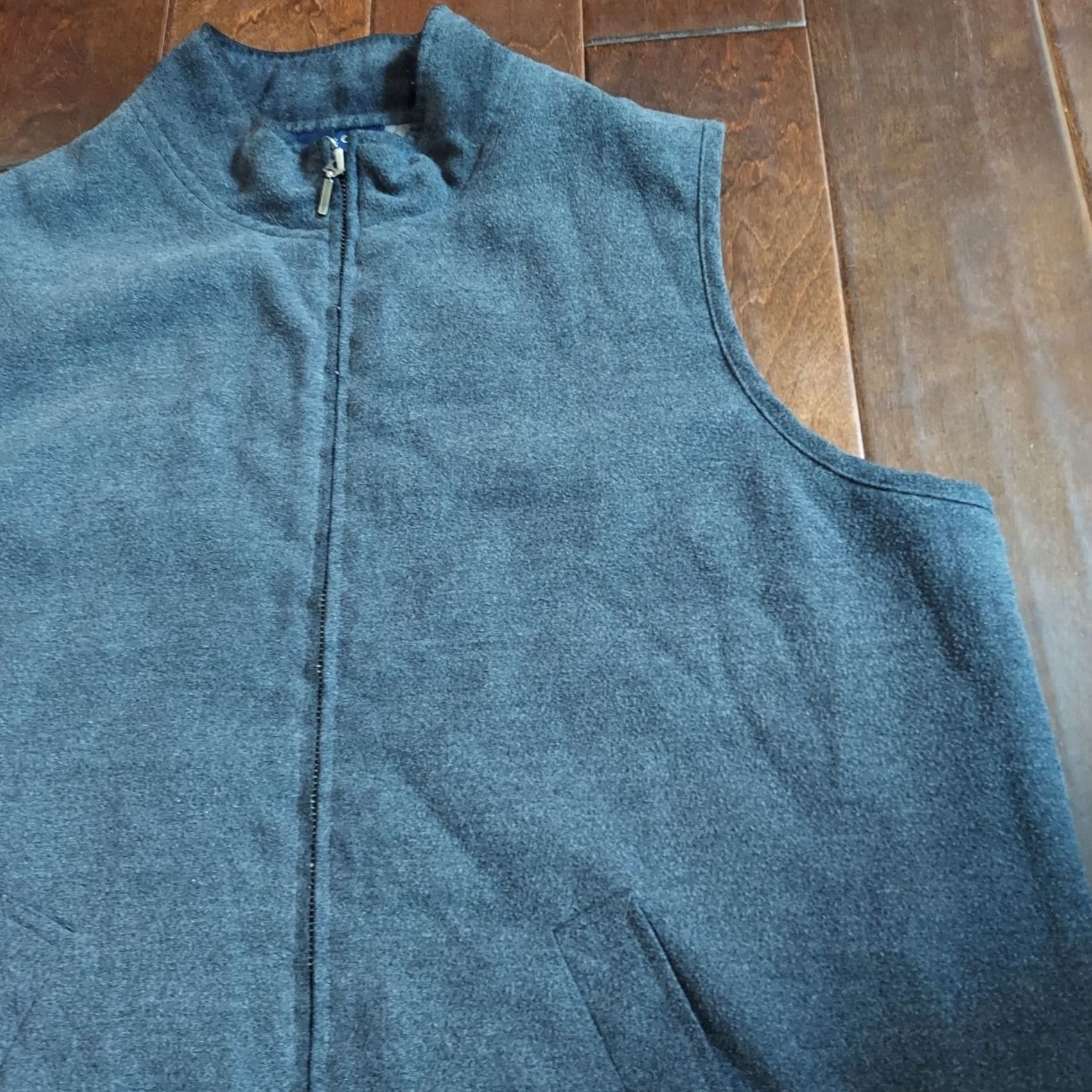 Charter Club Charter Club Women Vest Sleeveless Zip Pockets Gray 1X Regular Casual Travel Size XL / US 12-14 / IT 48-50 - 5 Thumbnail