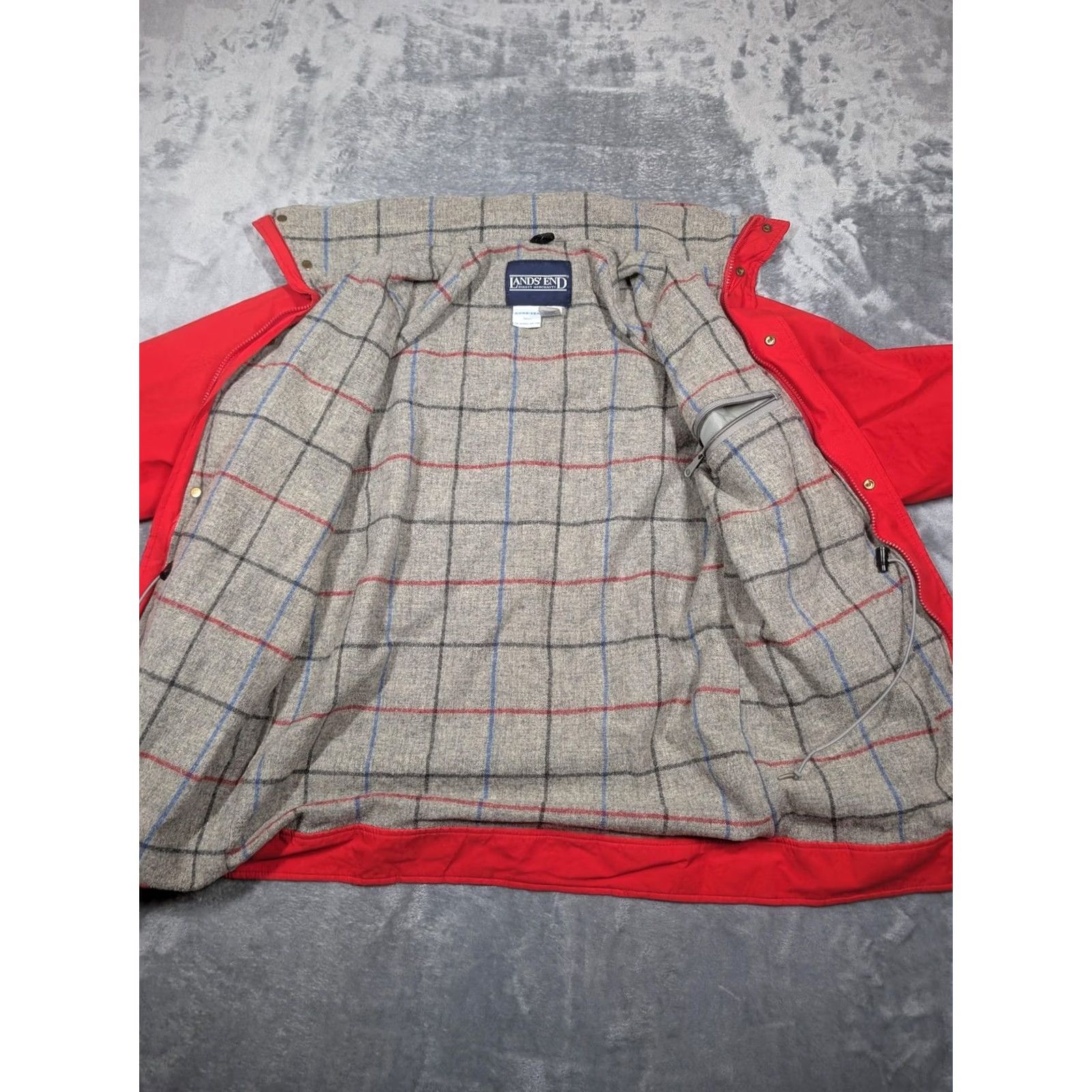 Lands' End VINTAGE Lands' End Parka Coat Mens M Red Gore-Tex Lined Wool Insulated Zip Pockets Size US M / EU 48-50 / 2 - 5 Thumbnail