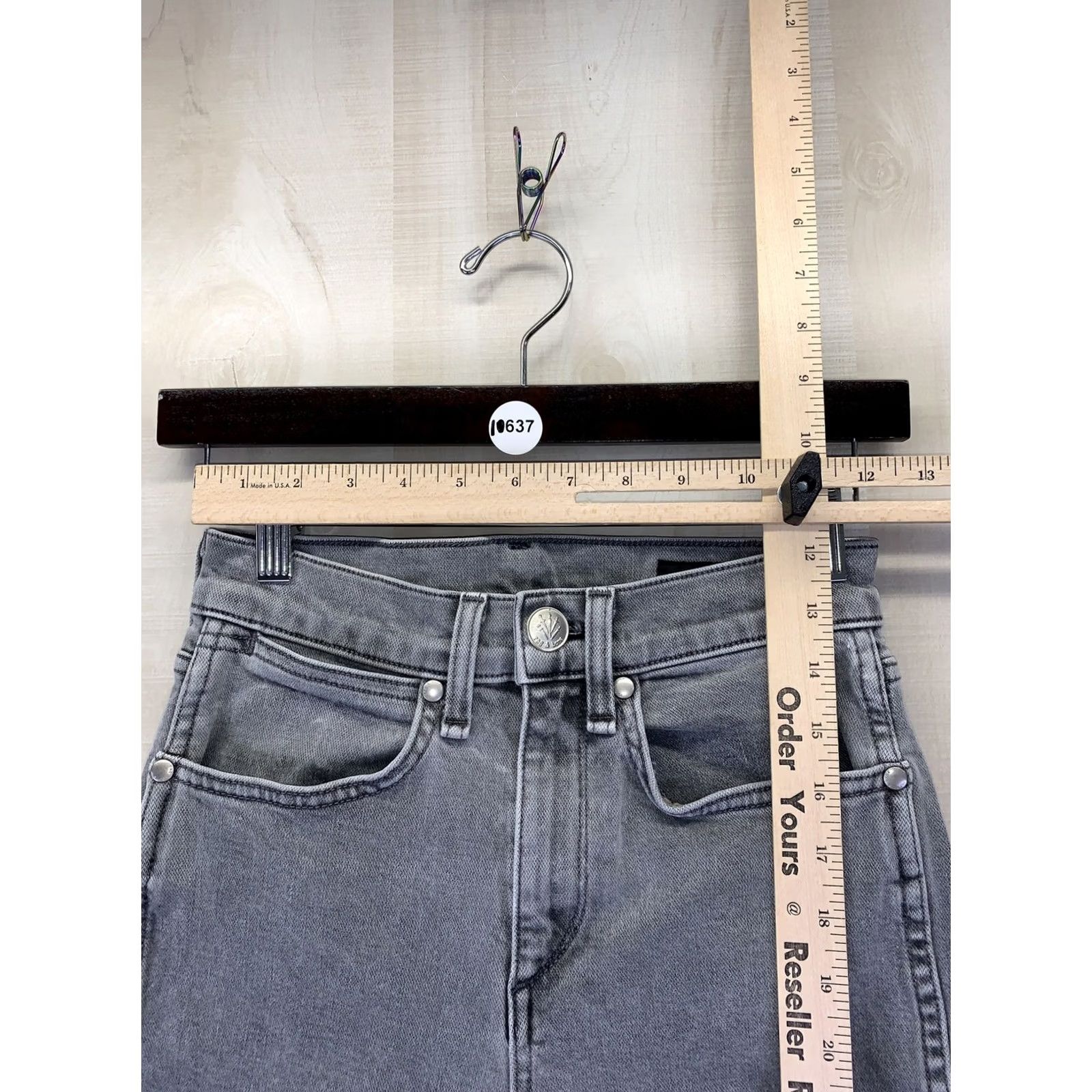 Rag & Bone rag & bone Charcoal Gray Raw Hem Stretch Skinny Denim Jeans Women’s 23-#10637 Size 40" / US 18 - 2 Thumbnail