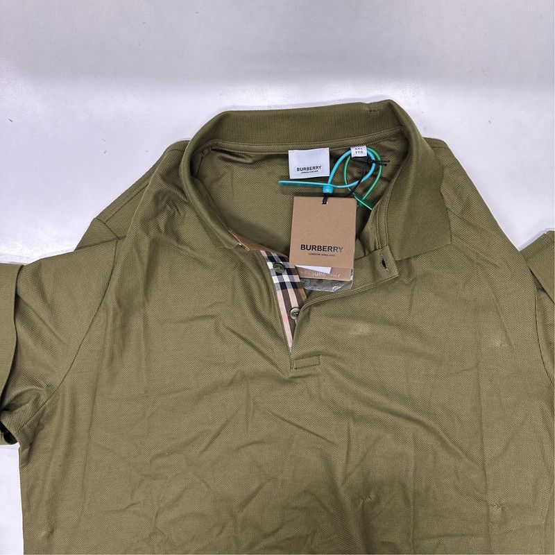 Burberry Burberry Military Green Short Sleeve Polo Shirt 0079 Size US XXL / EU 58 / 5 - 1 Thumbnail