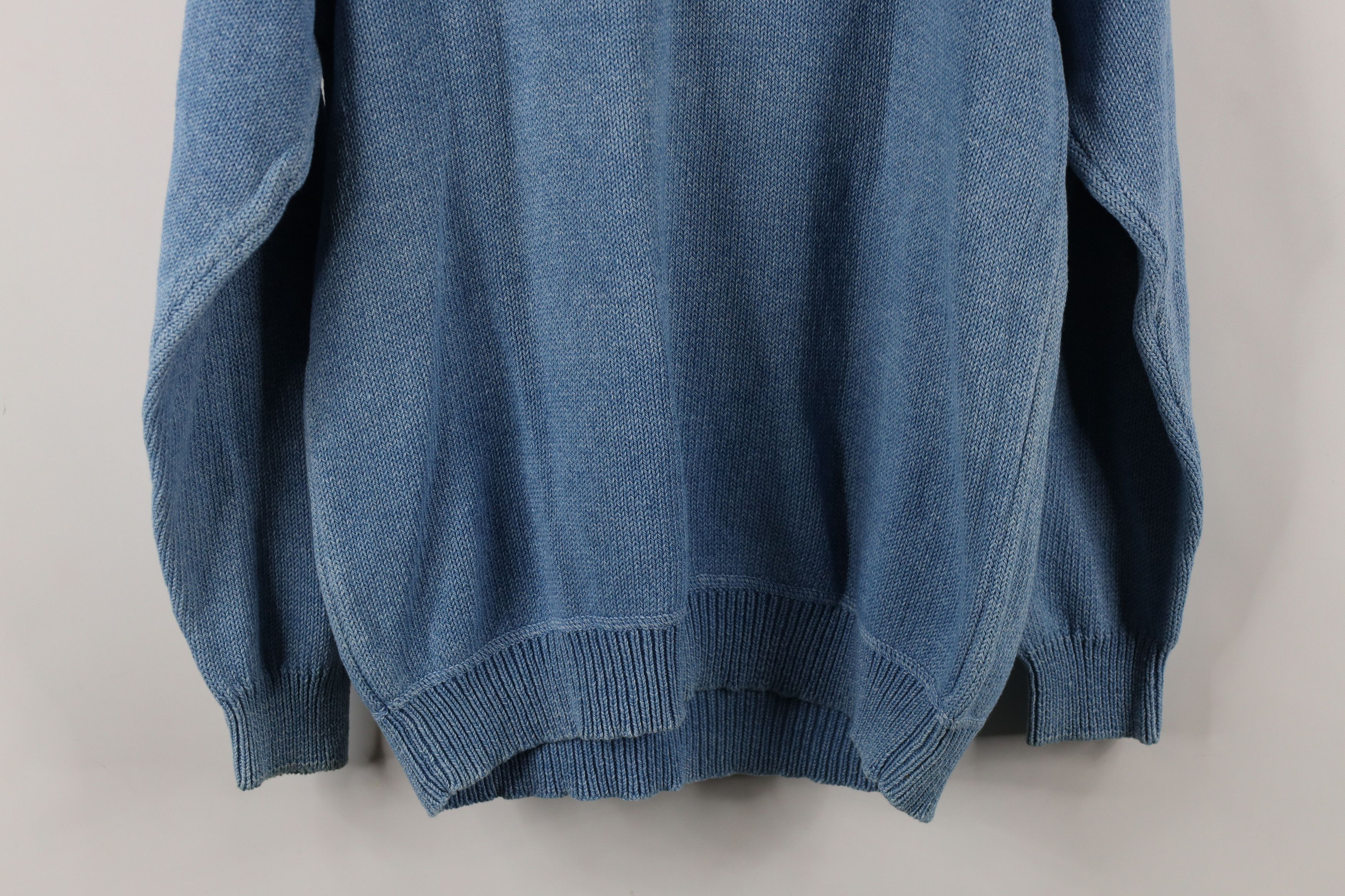 Vintage Vintage 90s Streetwear Stonewash Cotton Knit Sweater Blue Size US S / EU 44-46 / 1 - 9 Thumbnail