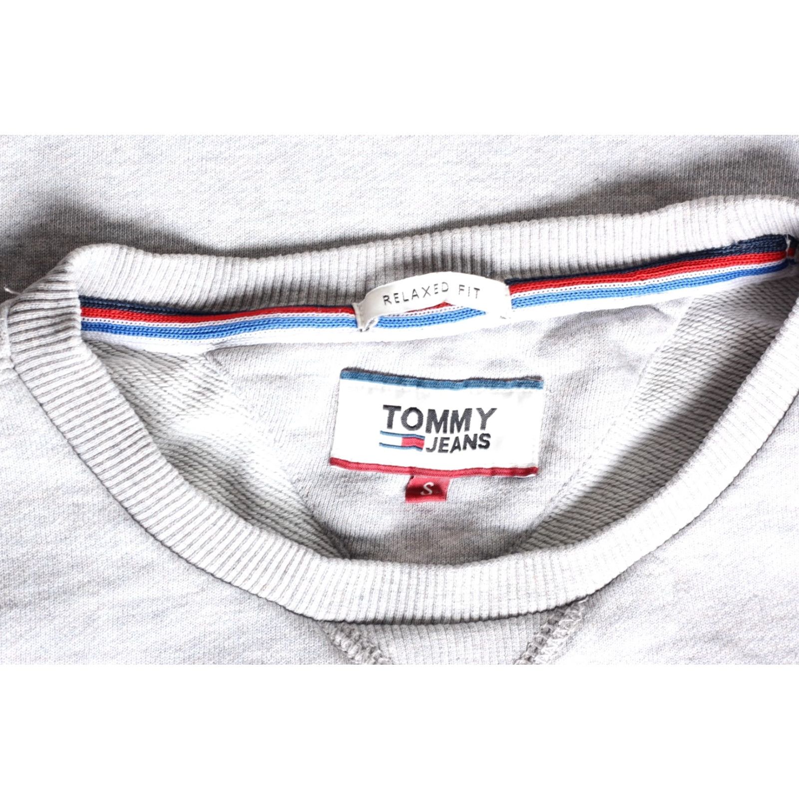 Tommy Hilfiger TOMMY HILFIGER JEANS Crew Pullover Sweatshirt Men Size S Grey Relaxed Fit Size US S / EU 44-46 / 1 - 4 Thumbnail