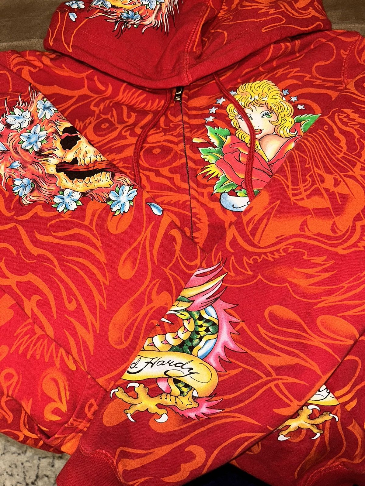 Ed Hardy Christian Audigier Vintage Ed Hardy Hoodie XS Size XS / US 0-2 / IT 36-38 - 1 Thumbnail