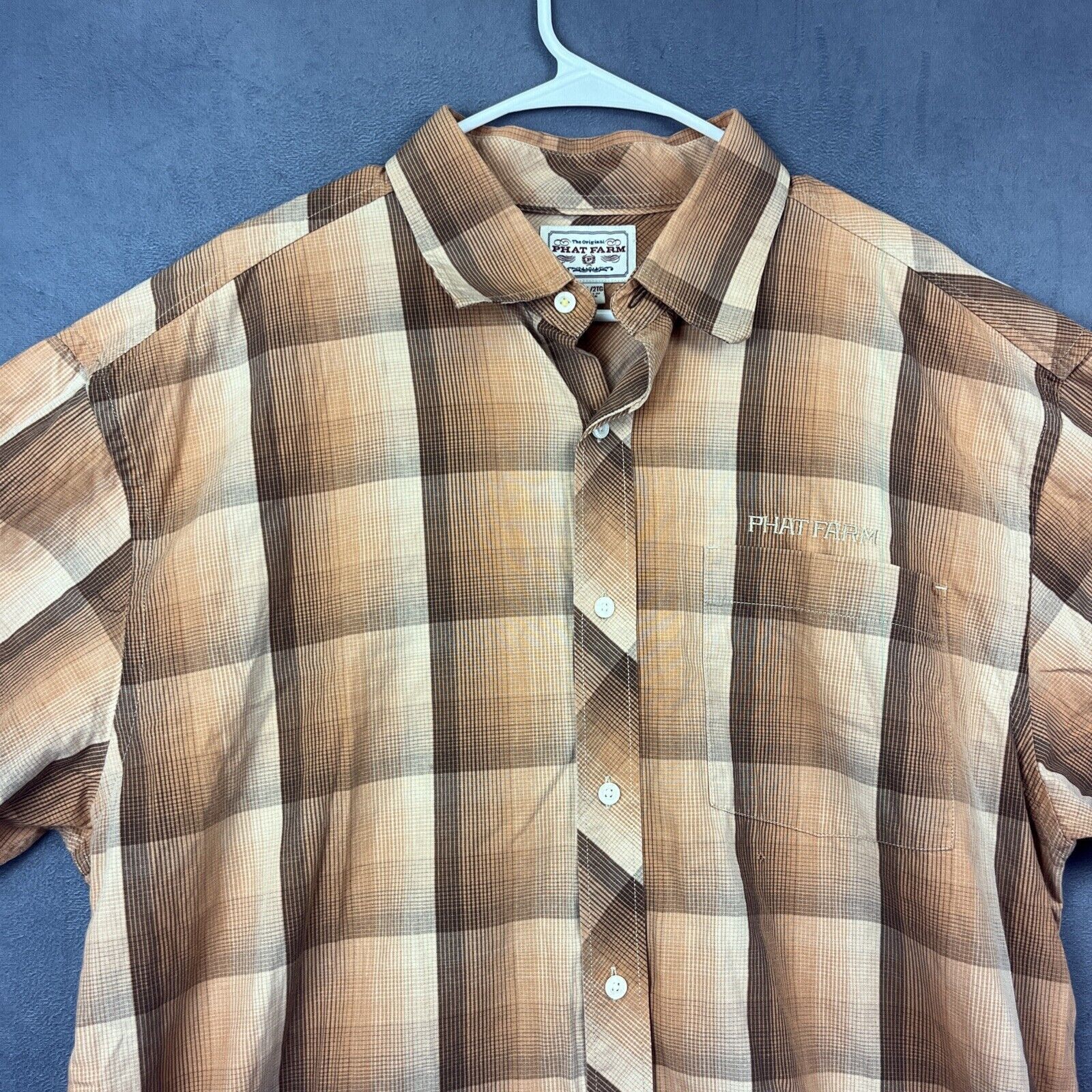 Phat Farm Vintage Phat Farm Plaid Shirt Men's Size 2XL Button Front Size US XXL / EU 58 / 5 - 8 Thumbnail