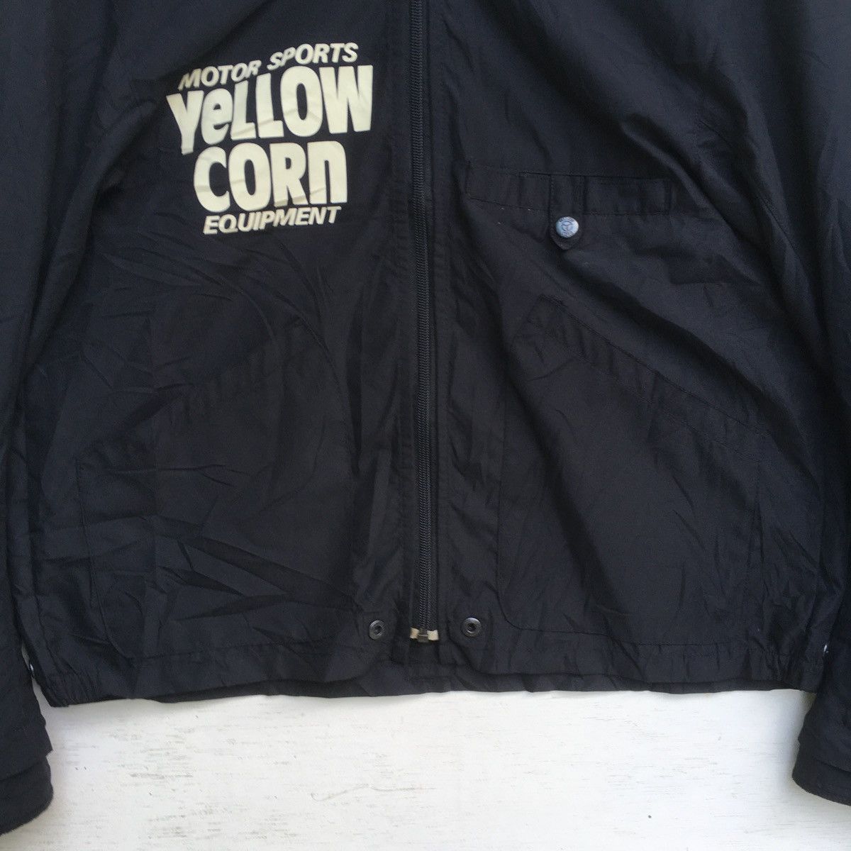 Vintage YELLOW CORN WINDBREAKER SINGLE LIGHT LAYER JACKET Size US L / EU 52-54 / 3 - 19 Thumbnail