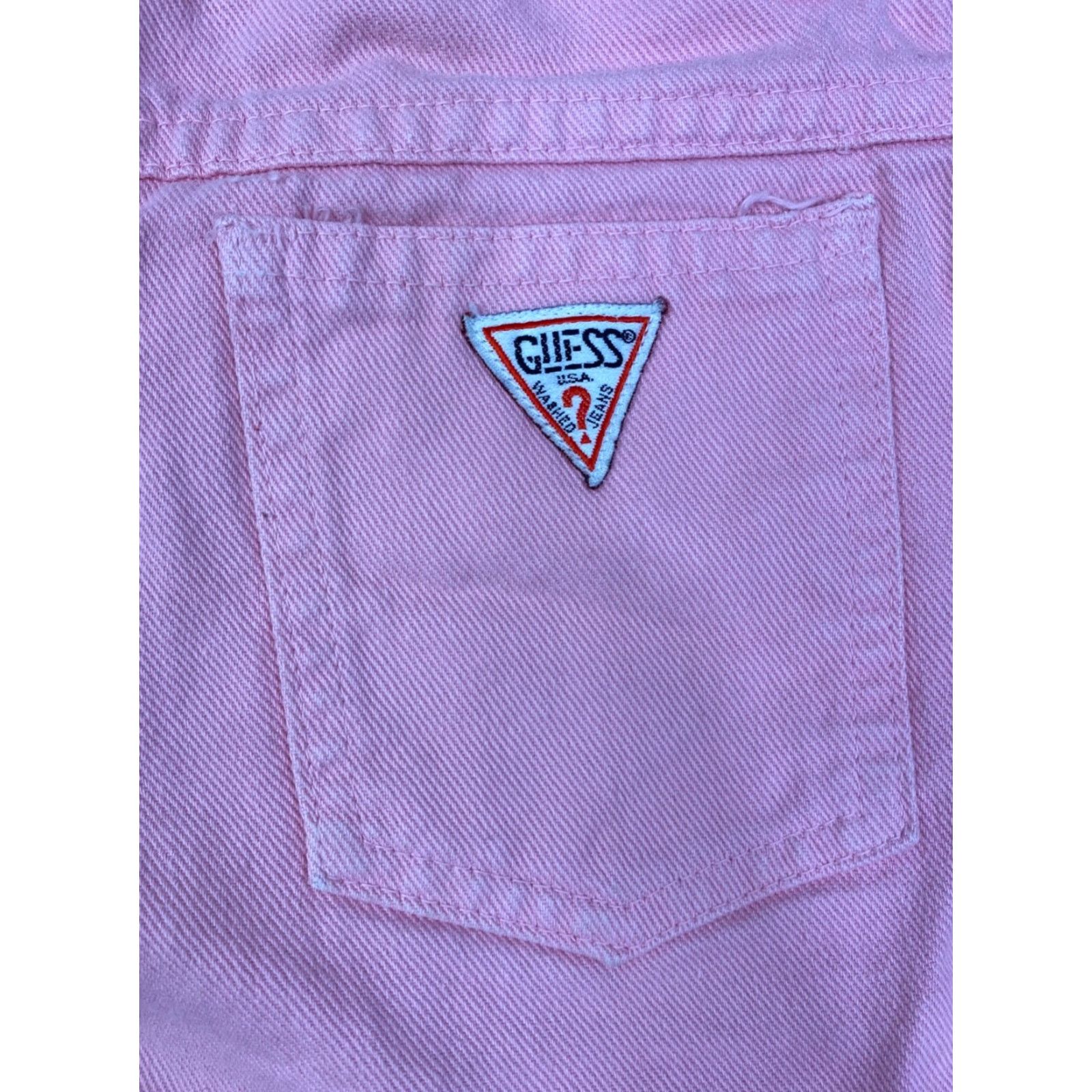 Guess VINTAGE GUESS Denim Shorts Juniors 8 Pink 9" Inseam Casual USA Mom Womens Size 30" / US 8 / IT 44 - 8 Thumbnail