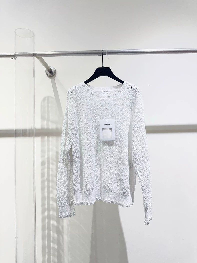 Chanel Chanel 24P hollow embossed sweater 2503-Nextarrow Size XS / US 0-2 / IT 36-38 - 1 Thumbnail