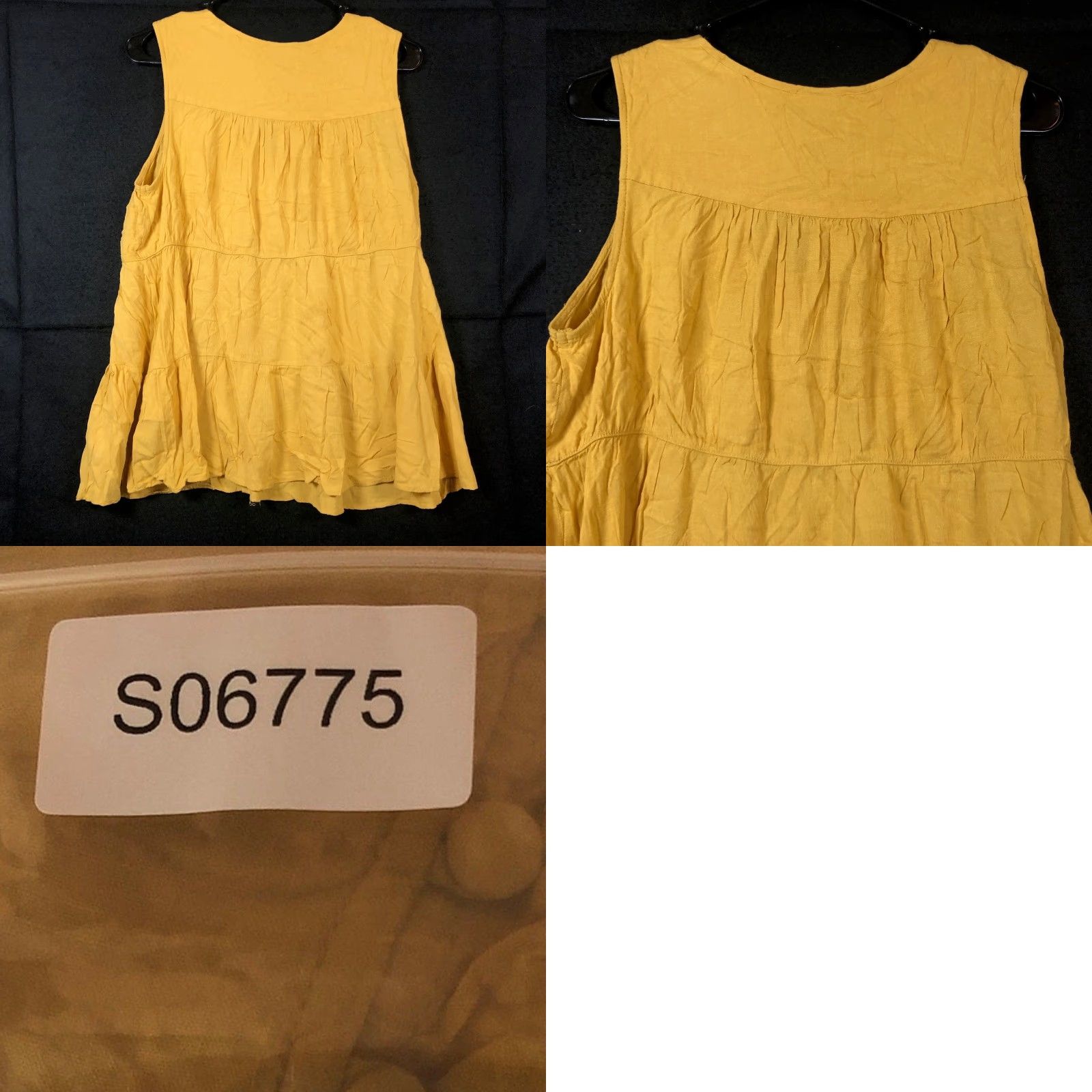 Torrid Torrid Womens Blouse Yellow V Neck Button Down Henley Sleeveless 00 Size XXS / US 00 / IT 34 - 8 Thumbnail