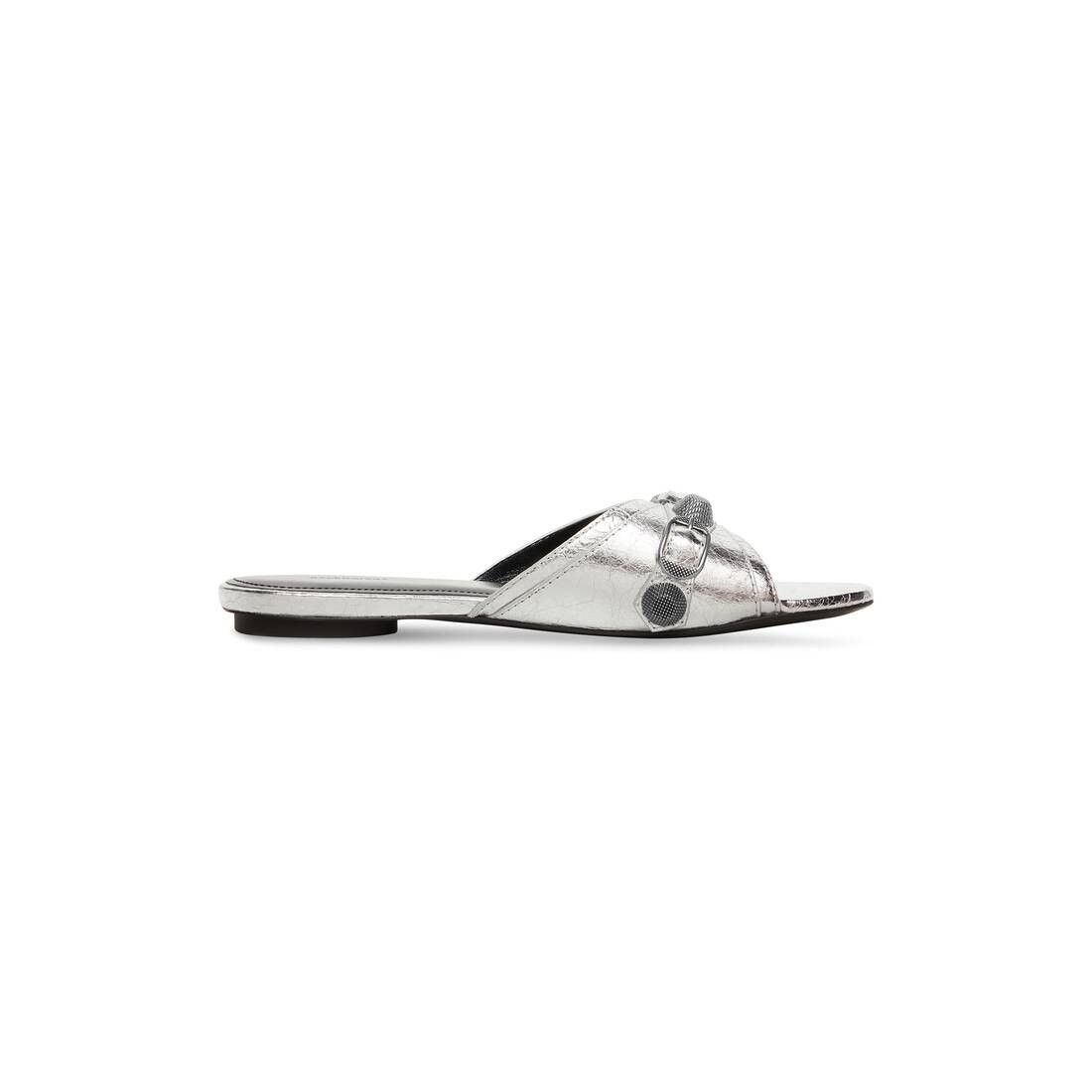o1w1db10625 Cagole Sandals Metallized in Silver