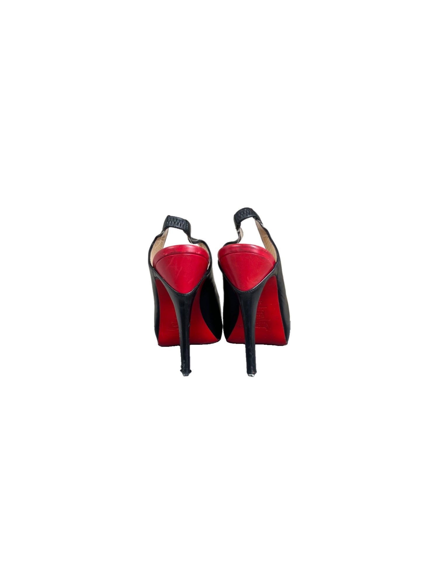 Christian Louboutin 2000's Red & Black Leather pumps Size US 10.5 / IT 40.5 - 3 Thumbnail