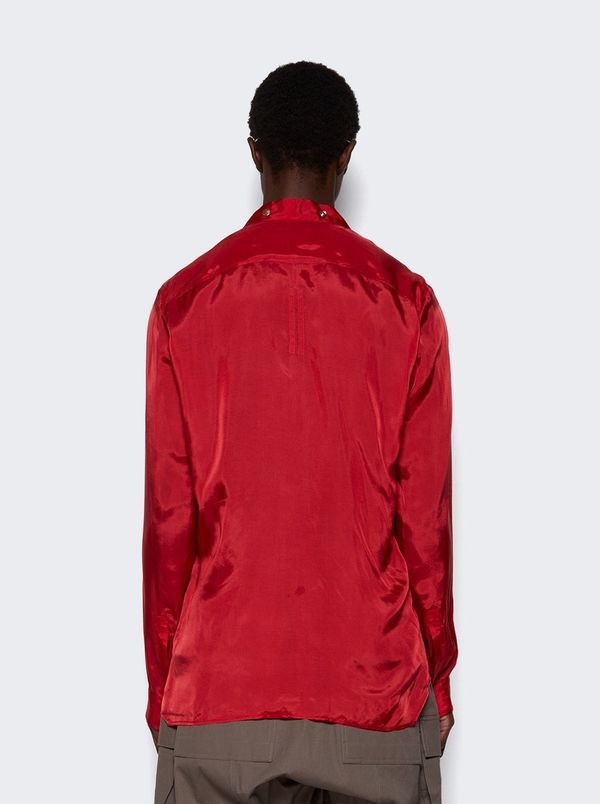 Rick Owens Rick Owens Larry Fog Pocket Shirt 'Cardinal Red' Size US L / EU 52-54 / 3 - 9 Thumbnail