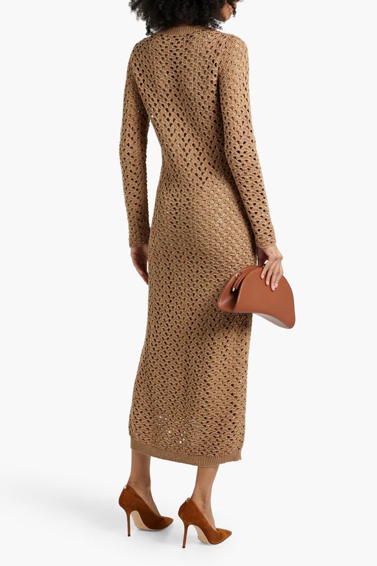 Brunello Cucinelli o1y0725 Maxi Dress in Brown Size M / US 6-8 / IT 42-44 - 3 Thumbnail