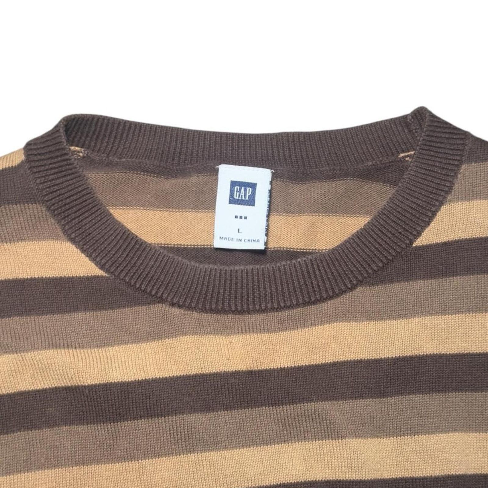 Gap Gap striped sweater brownbeige Size US L / EU 52-54 / 3 - 3 Thumbnail