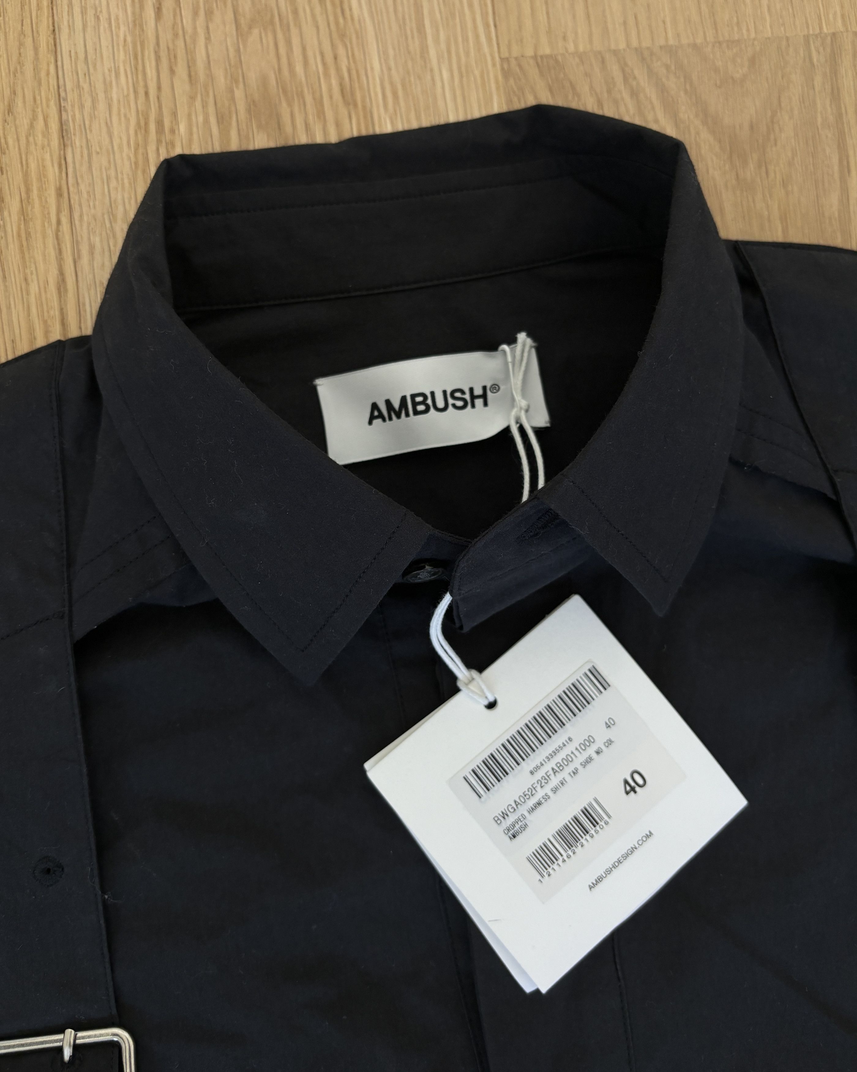 Ambush Design AMBUSH harness-detail cropped shirt Size US XXS / EU 40 - 7 Thumbnail