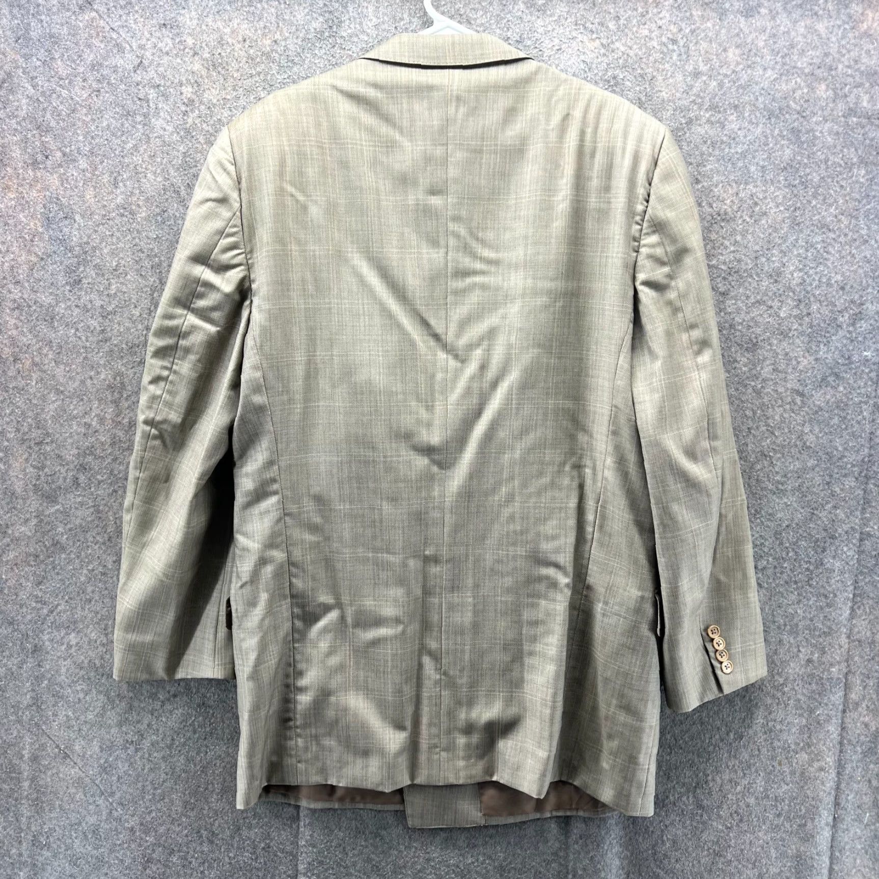 Ermenegildo Zegna Ermenegildo Zegna Blazer Mens 46R Beige Double Breasted Trofeo Wool Jacket Dress Size 46R - 2 Thumbnail