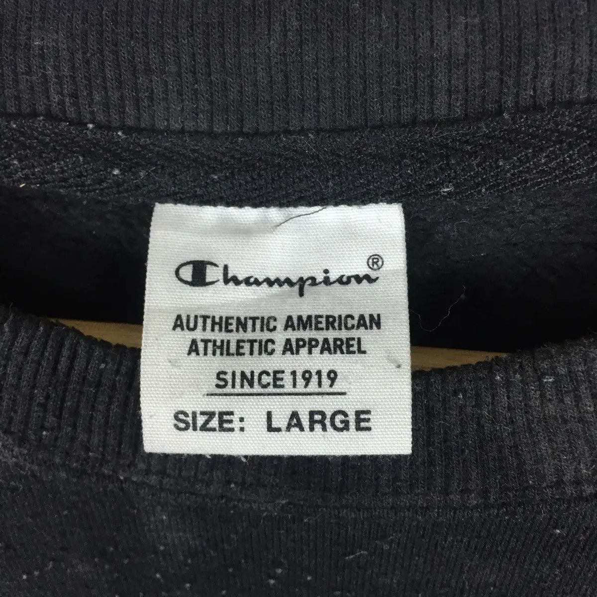 Champion Vtg 90’ CHAMPION USA Script Logo Black Sweatshirt Sweater Size US L / EU 52-54 / 3 - 4 Thumbnail