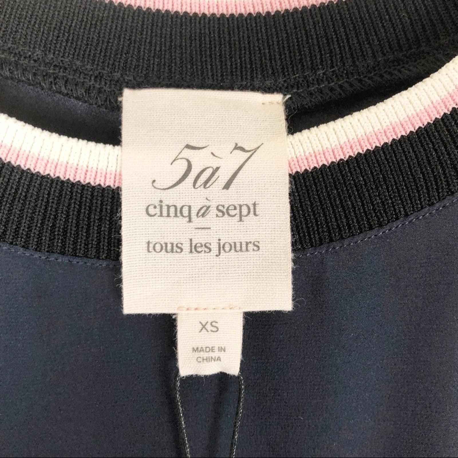 Cinq a Sept New with tags Cinq A Sept Women’s Nicola Striped-Trim Tank Size XS / US 0-2 / IT 36-38 - 15 Thumbnail