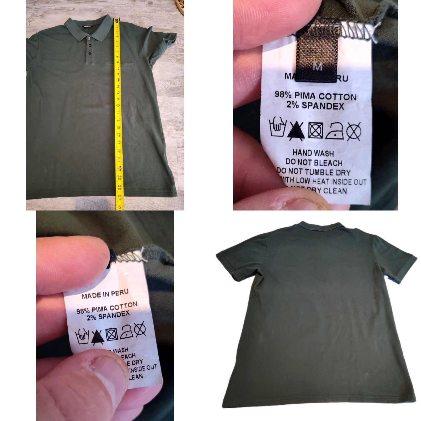 Vintage VINTAGE David August Mens Green Polo Shirt Size M Cotton Spandex Short Sleeve Casual Golf 90s Mens Size US M / EU 48-50 / 2 - 8 Thumbnail