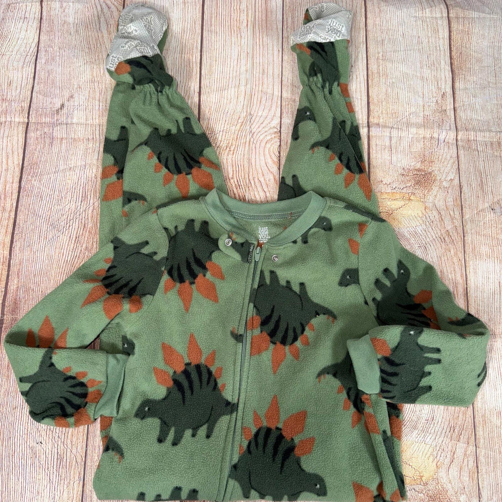 Other 5T Dino, Food and Football Themed Footed Pjs Size ONE SIZE - 4 Thumbnail