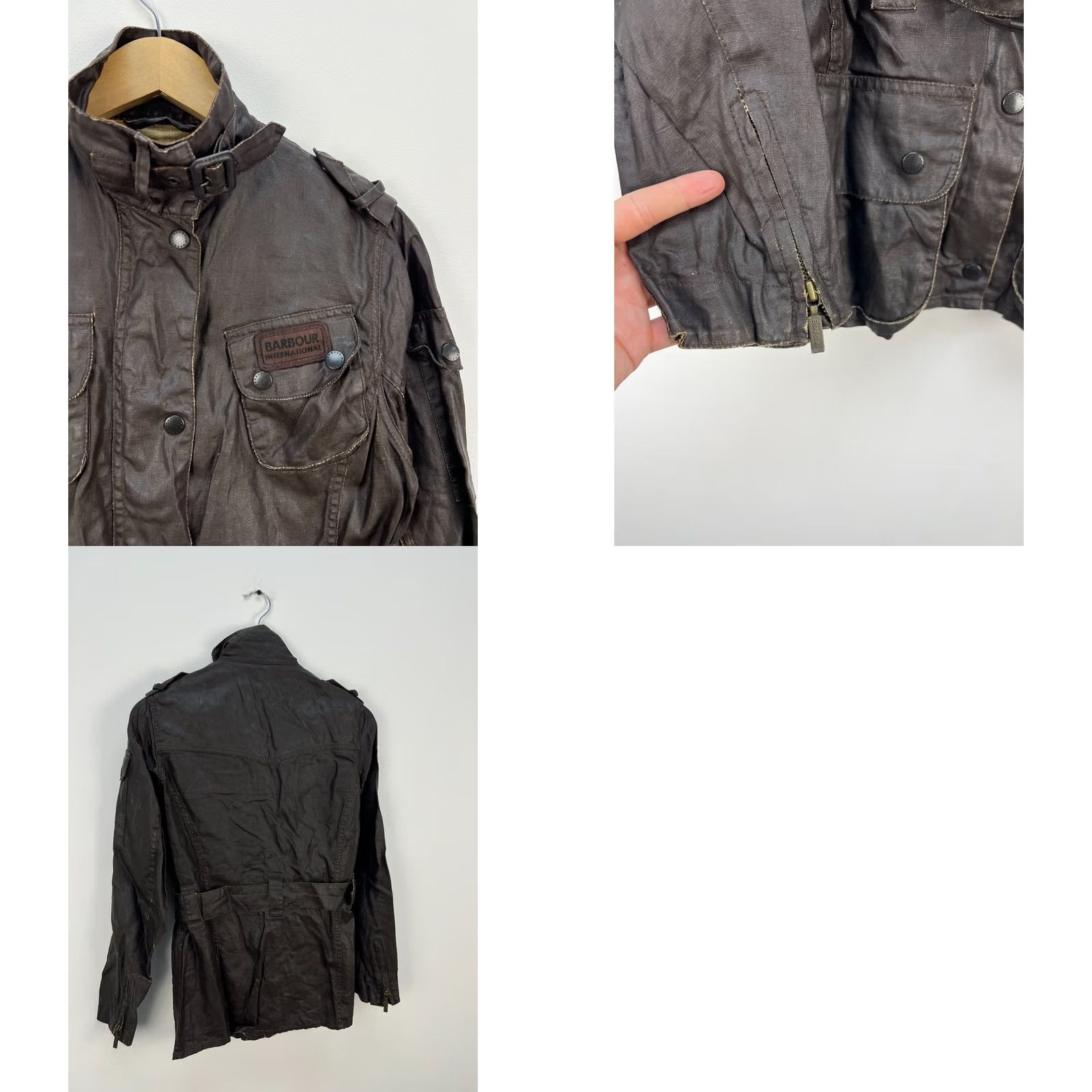 Barbour Barbour Duralinen International Jacket Dark Brown Ladies UK8 US4 Jacket Womens Barbour Duralinen International Dark Brown UK8 US4 Womens Version Size S / US 4 / IT 40 - 8 Thumbnail