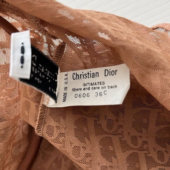 Dior RARE Dior Vintage Kardashian Nude Sheer Monogram Bodysuit 50 Size ONE SIZE - 13 Thumbnail