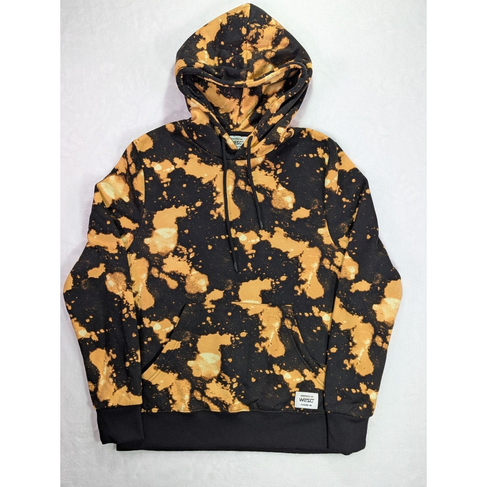 WeSC WeSC Conspiracy Mike Bleached Hoodie Black Yellow S/M Size US S / EU 44-46 / 1 - 1 Thumbnail