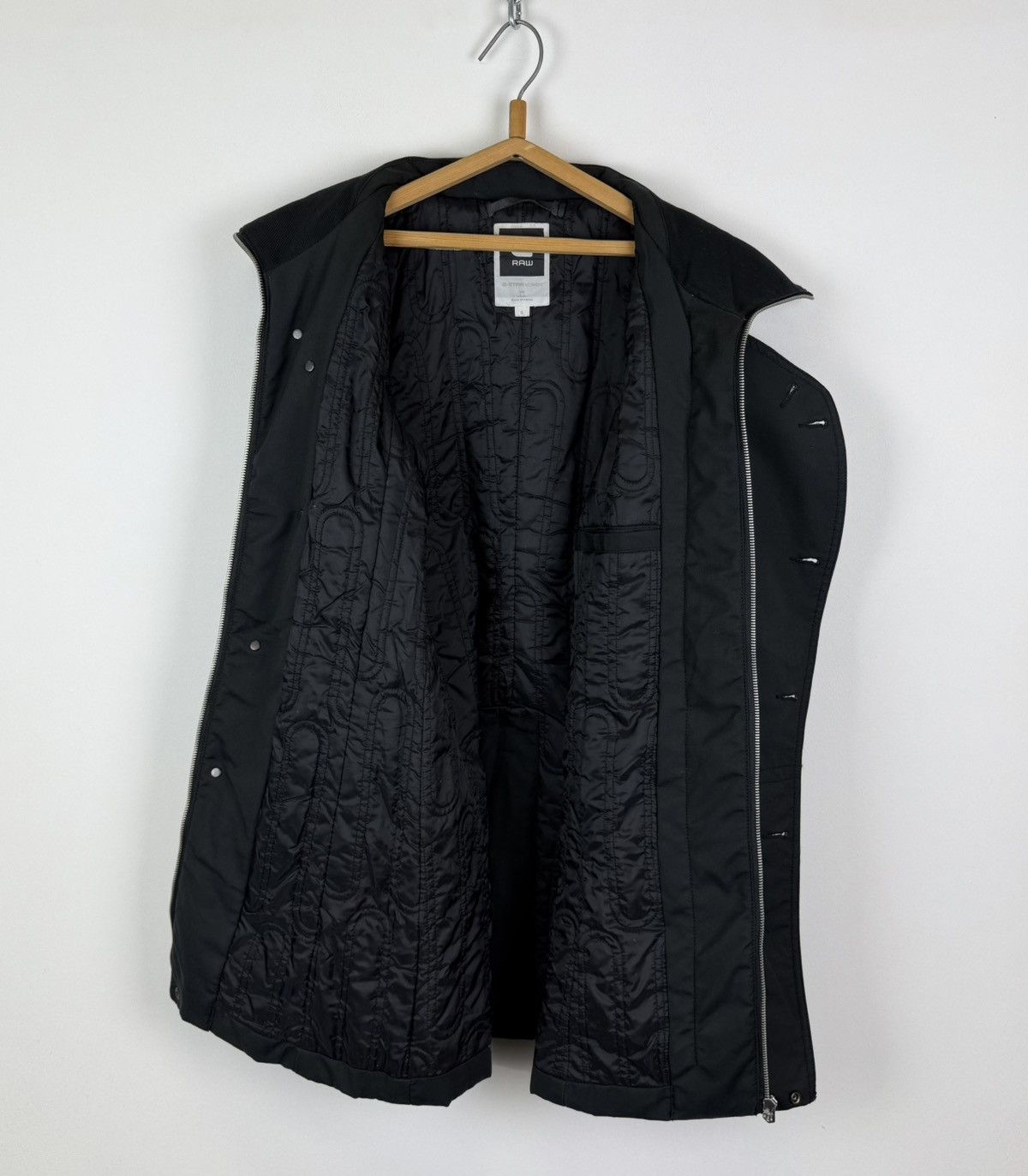 G-Star G-Star Raw Minor Trench Coat Full Zip Jacket Black Top Denim Size S / US 4 / IT 40 - 9 Thumbnail