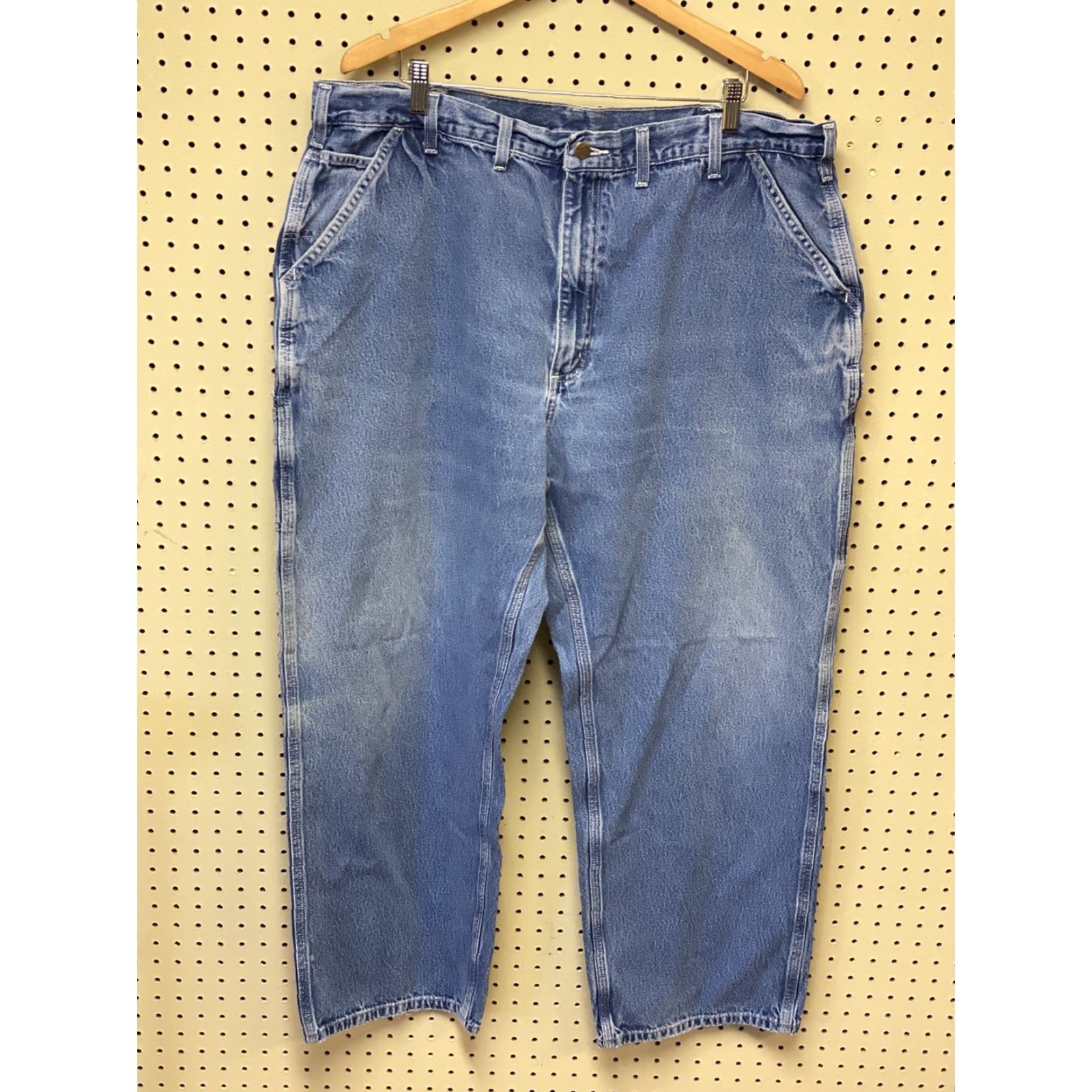 Carhartt VINTAGE Carhartt Jeans 42X32 Men’s Relaxed Fit Denim Blue Workwear B160DST Regular 100% Cotton Size US 42 / EU 58 - 2 Thumbnail