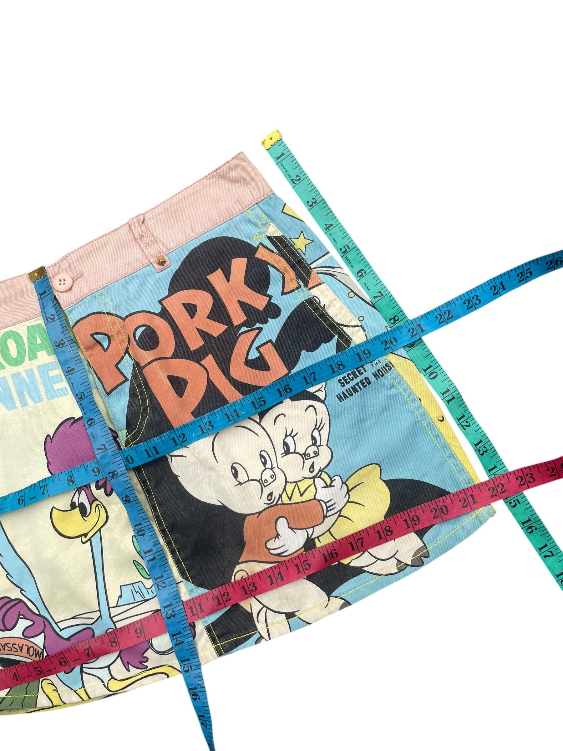 Warner Bros Looney Tunes x E Hyphen World Gallery AOP Skirt Size 31" - 15 Thumbnail