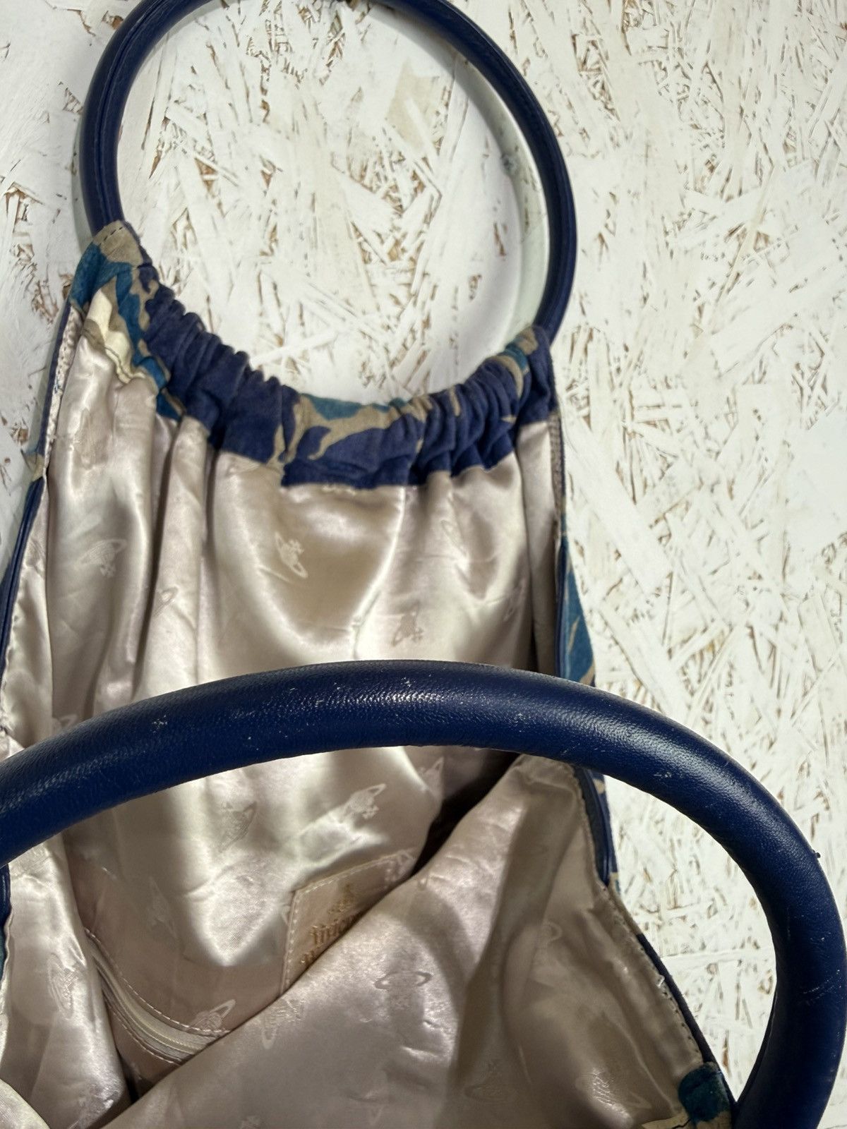 Vivienne Westwood Vintage Vivienne Westwood Ocean Print Ring Handle Suede Bag Size ONE SIZE - 10 Thumbnail