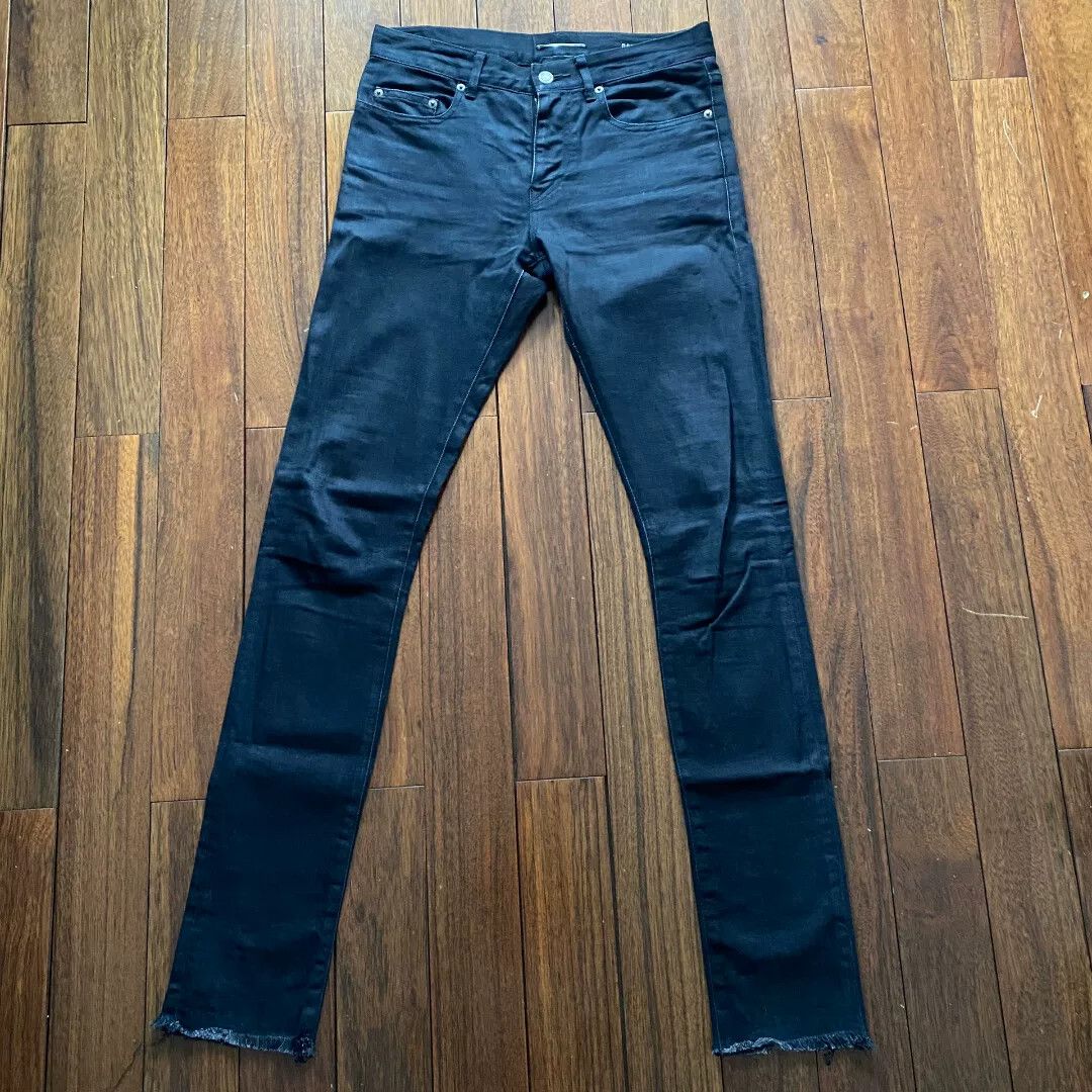 Hedi Slimane Saint Laurent SS15 Distressed Black Jeans Size US 29 - 1 Thumbnail