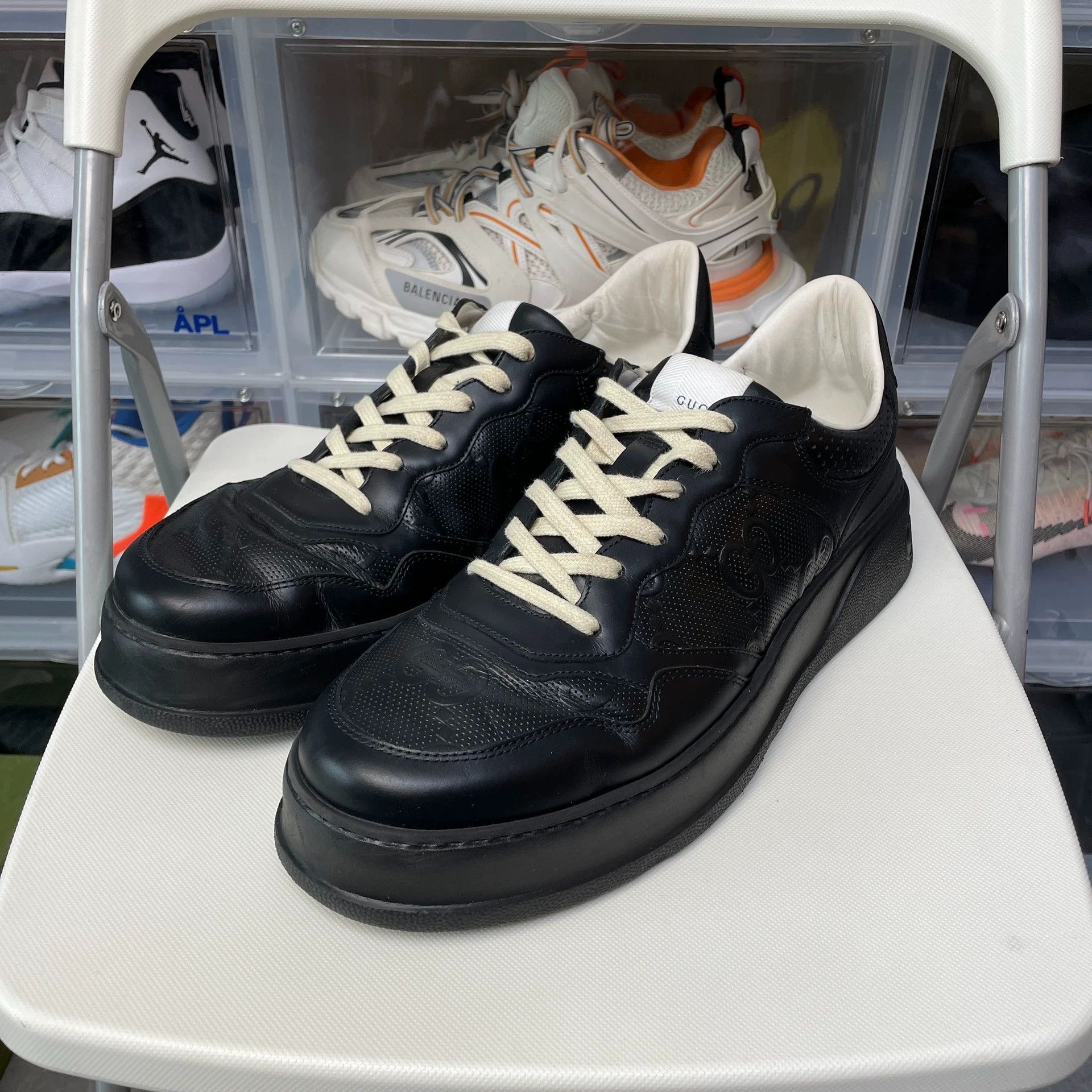 Gucci GUCCI Chunky Black Sneaker 46.5 OG Box Size US 13 / EU 46 - 1 Thumbnail
