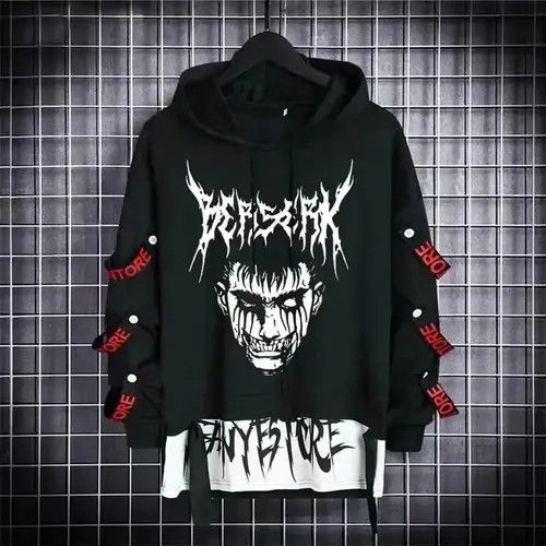 Japanese Brand Anime Berserk Streetwear Ribbons Letter Size US L / EU 52-54 / 3 - 1 Thumbnail