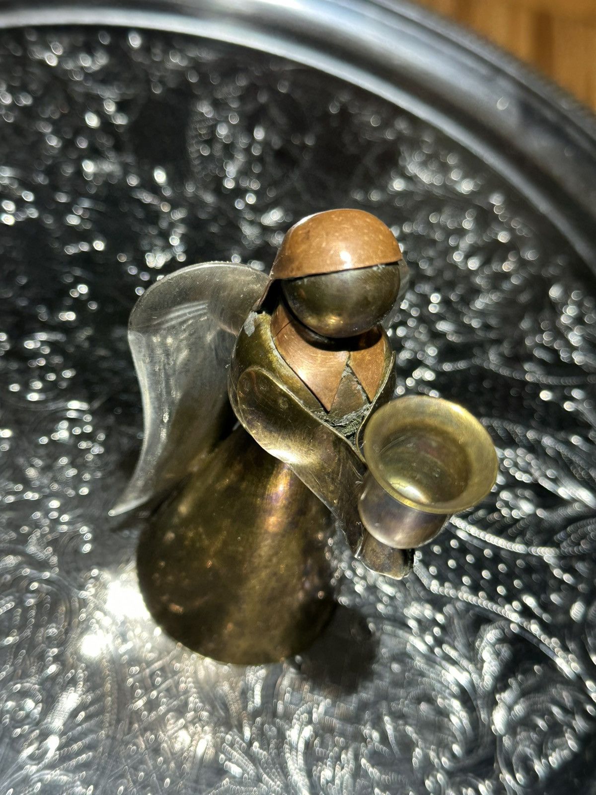 Other Gold and Silver And Copper Angel candle holder Figurine Size ONE SIZE - 8 Thumbnail