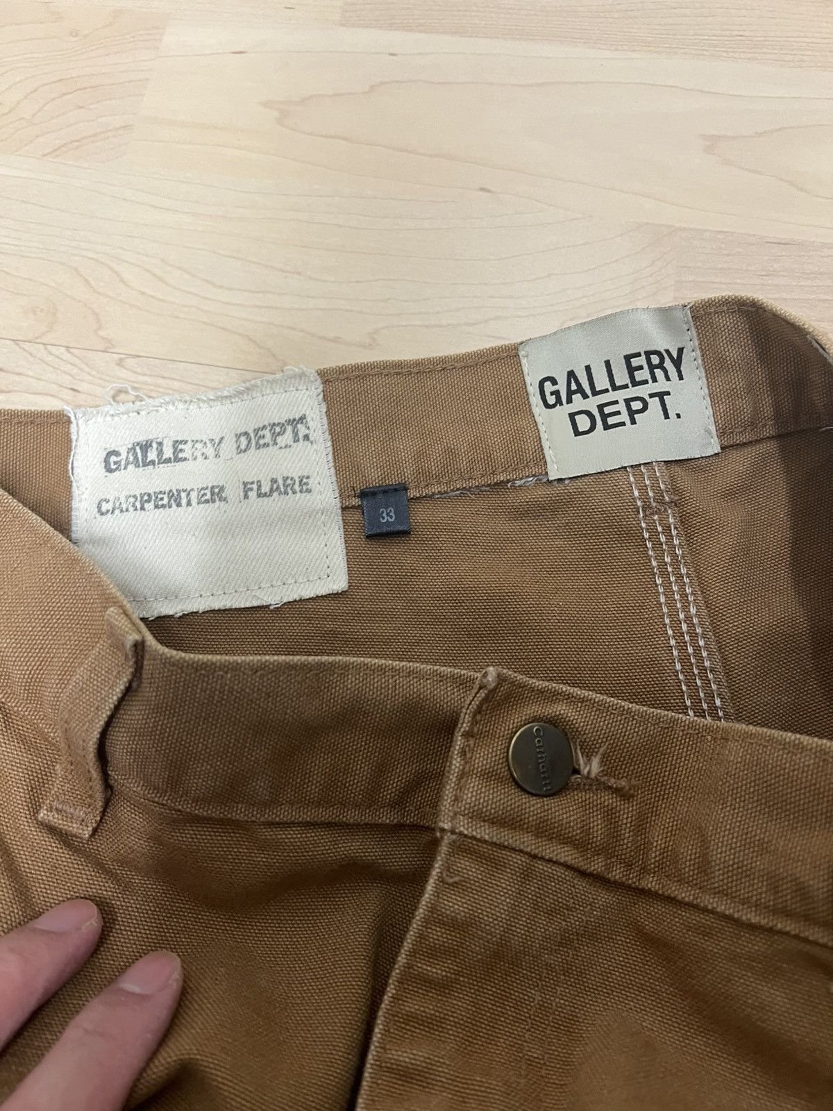 Gallery Dept. Gallery dept carpenter flare beige pants 33 paint spattered Size US 33 - 5 Thumbnail