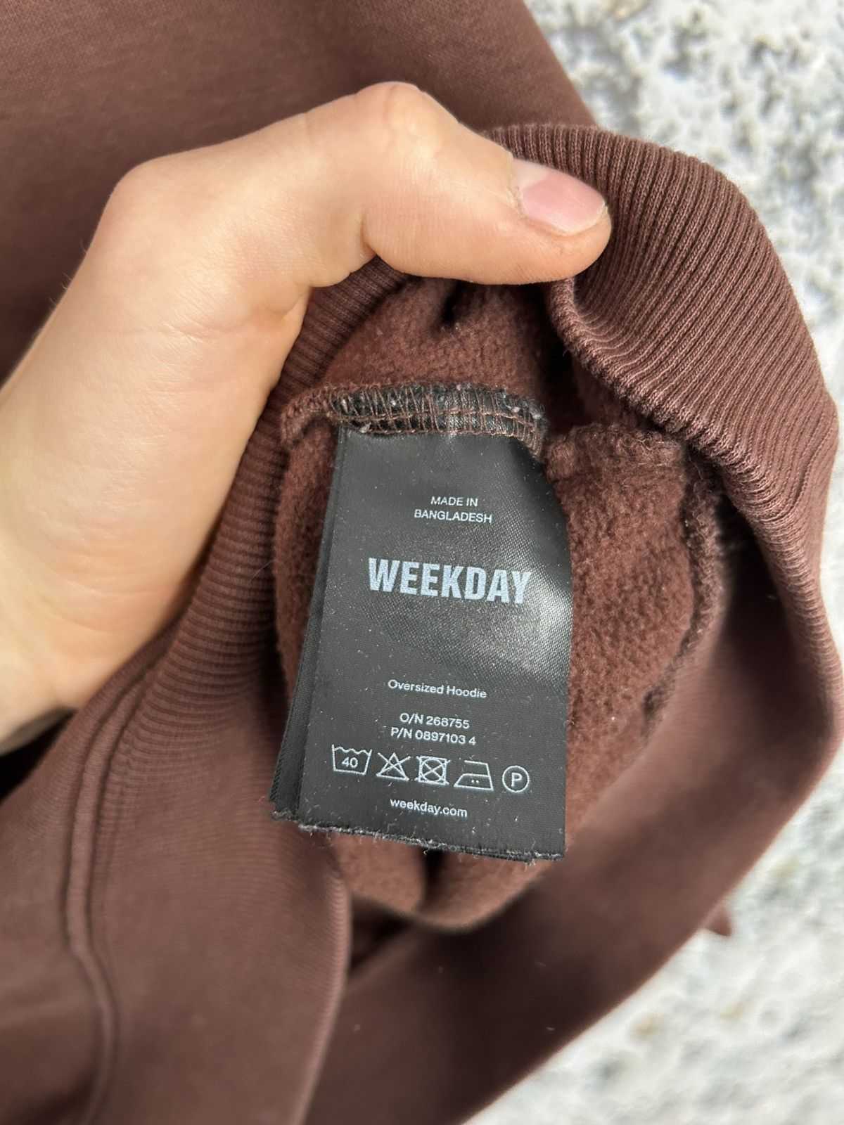 Weekday Weekday Brown Oversized Hoodie Streetwear Baggy Boxy Fit Size US S / EU 44-46 / 1 - 6 Thumbnail