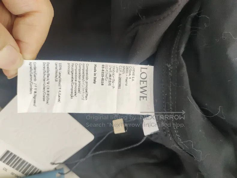 Loewe Loewe Leather Patch Wool Coat Size XS / US 0-2 / IT 36-38 - 4 Thumbnail