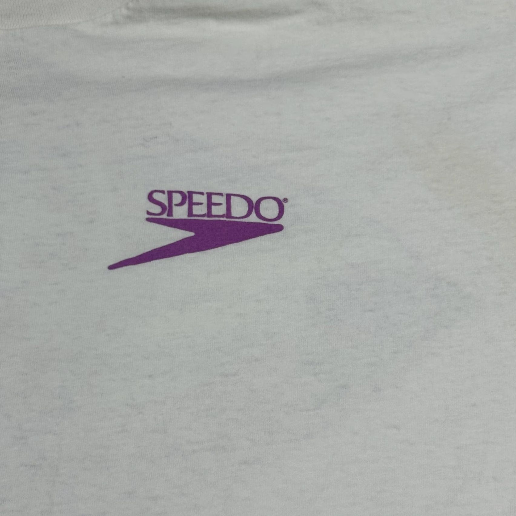 Speedo VINTAGE Speedo Shirt Mens XL White Serenity Legacy of Champions Back Graphic Made USA 90s Mens XL Graphic Print Crew Neck Short Sleeve Cotton T-Shirt Size US XL / EU 56 / 4 - 2 Thumbnail