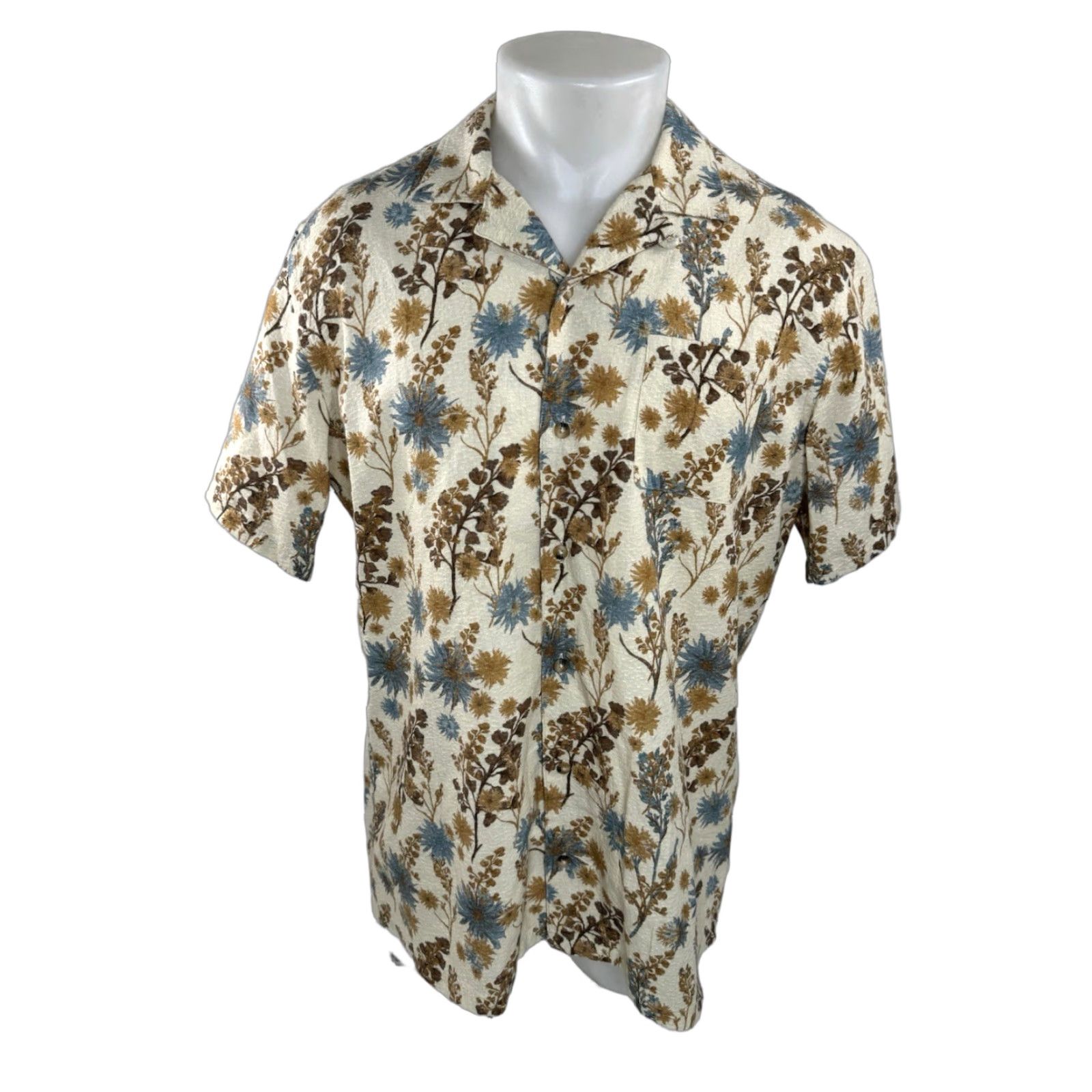 destin Kestin - Floral Mens L Shirt Button-Up Short Sleeve EXCELLENT Multicolor Pattern Flower - Mens L Shirt Floral Button-Up - 90s? Size US M / EU 48-50 / 2 - 1 Thumbnail