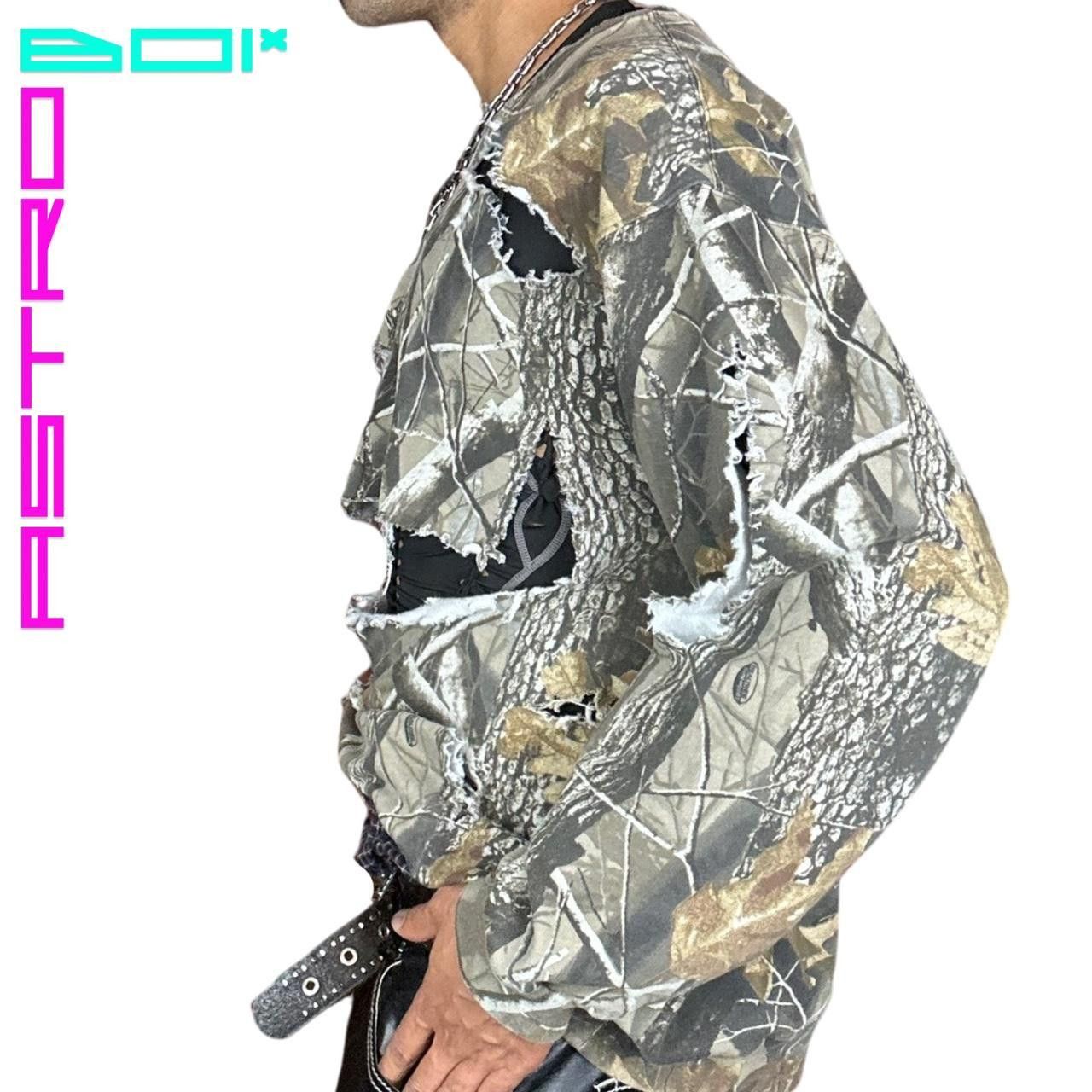 Other ASTROBOI* Brown Real Tree Camo Ripped Sweatshirt_ XL Size US XXL / EU 58 / 5 - 6 Thumbnail